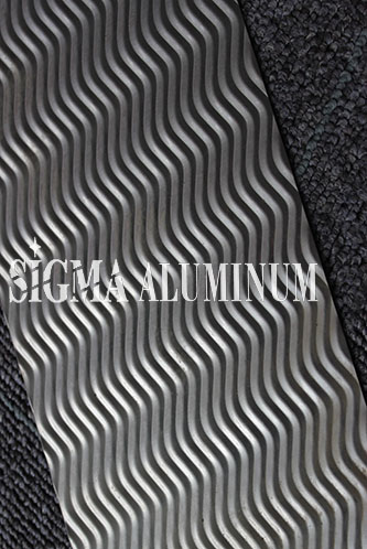 Wavy embossed aluminum